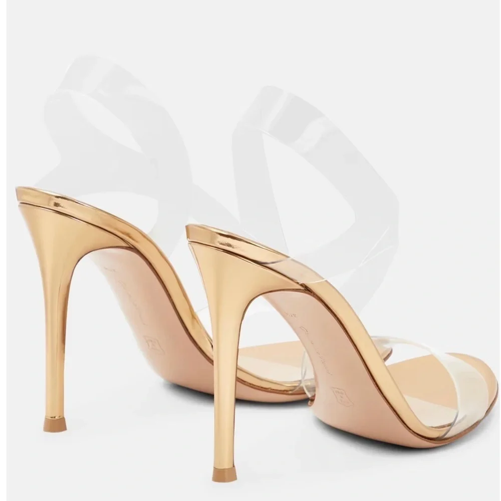GIANVITO ROSSI Metropolis  PVC slingback sandals